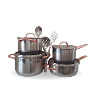 12PC Stainless Steel Pots 